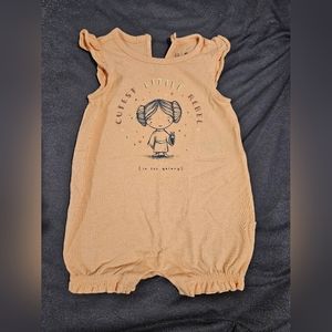 12-18M Baby Gap Princess Leia Cutest Little Rebel Star Wars Romper
